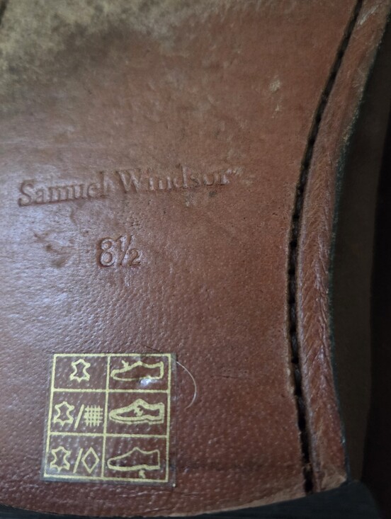Samuel Windsor Suede Penny Loafers Light Brown Handmade Goodyear Welt Mens 9.5 main image 8